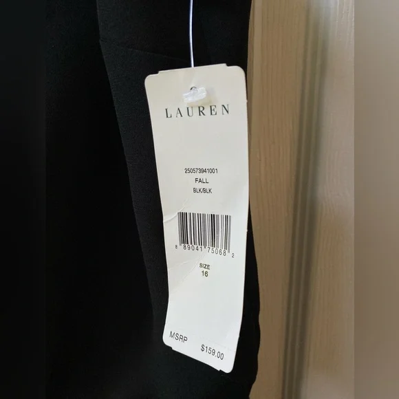 NWT Ralph Lauren Professional Black Dress | Size 16 - Picture 4 of 5